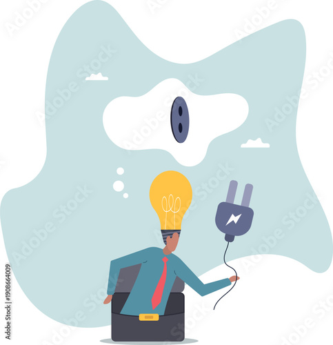 Inspiration or creativity to think of solution or solving business problem, imagination or innovation to success,human life and situation.