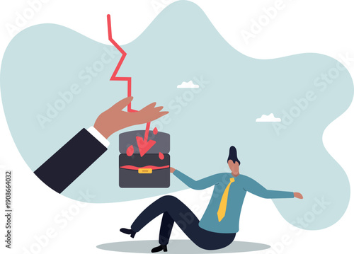 Stock or crypto currency price decline cause of market crash .human life and situation.