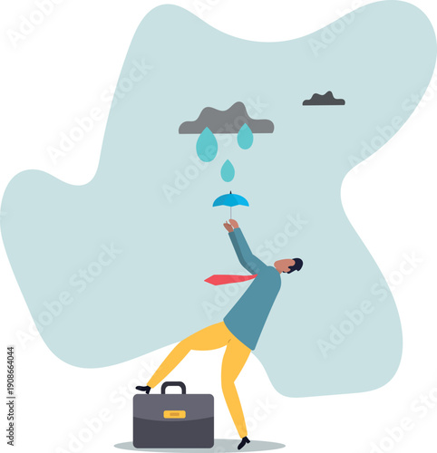 Wrong decision or business mistake causing failure, risk management or unlucky problem and trouble.human life and situation.