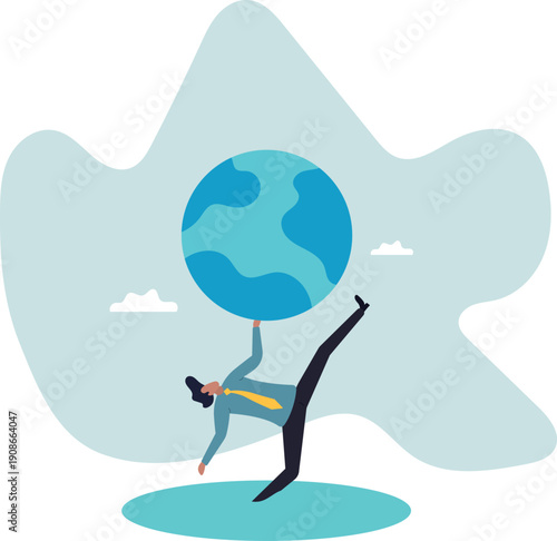 Save the world from climate change and global warming problem, protect our planet from melting ice flood or disaster.human life and situation.