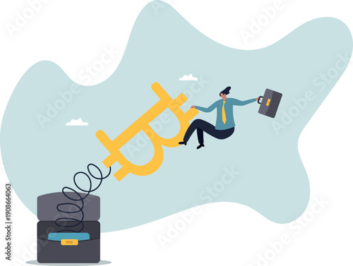 Bitcoin and cryptocurrency volatility, investment and speculation risk,human life and situation.