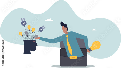 Overthinking, anxiety caused by thinking too much, lost in chaos decision, messed up process or confusion thought .human life and situation.