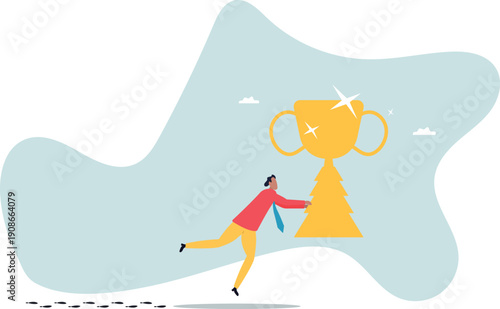 Success footprint, story from leader or winning entrepreneur, motivation to learn how success people achieve target.human life and situation.