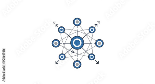 Modern network connections and communication concept