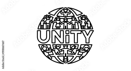 Stunning unity concept with diverse people joining hands in a circle