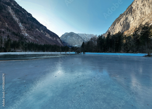 lake and mountains