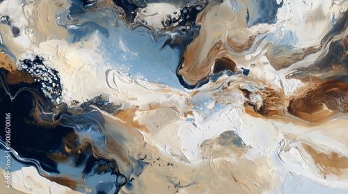 Wallpaper Mural Abstract art showing swirling colors and patterns with dark and light tones depicting a creative process in a studio space Torontodigital.ca