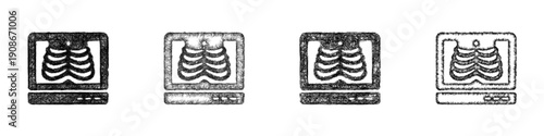 Sketch x ray icon design set