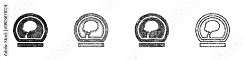 Sketch medical scan icon design set
