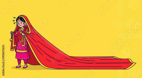 Pakistani wedding couple, Pakistani bride in traditional dress, Pakistani woman in pink and red outfit with long veil, cultural attire, Pakistan