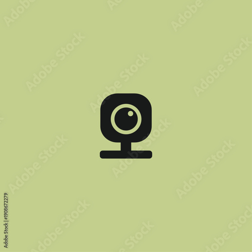 Web cam logo icon flat vector design