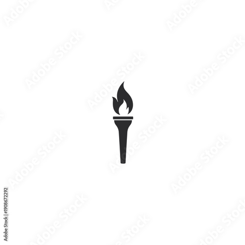 Olympic Torch Flame Icon logo icon flat vector design