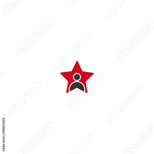 Celebrity star logo icon flat vector design
