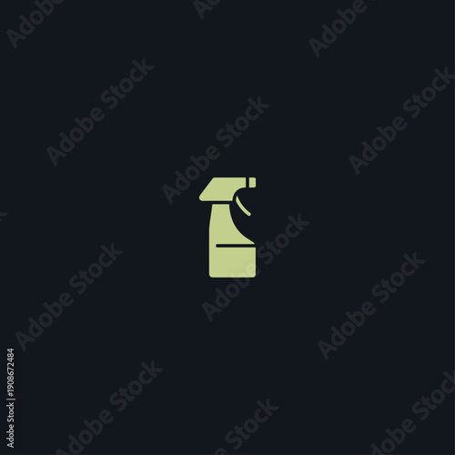 Spray bottle logo icon flat vector design