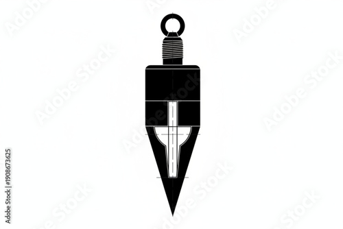 The Tool of Alignment: A plumb bob, the quintessential tool of precision and vertical alignment. This graphic element showcases its function. 