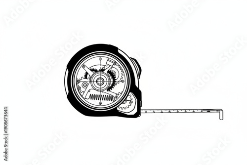  Precision Measure: A close-up illustration of a tape measure, the tool for precise measurements in construction and design.
