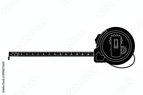 Measuring Tape Illustration: Precision and accuracy are captured in this striking illustration of a measuring tape. It's a visual metaphor for planning, construction, and exactness.