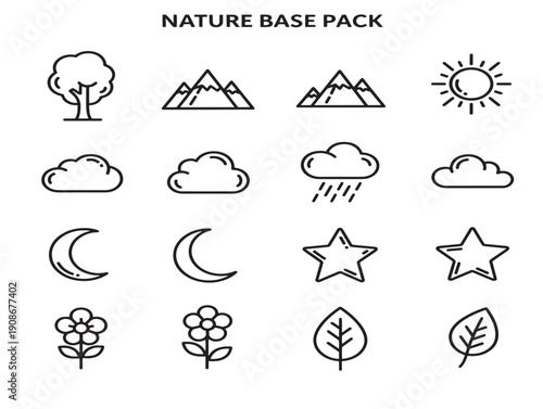 Simplified underground roots illustrated in vector style