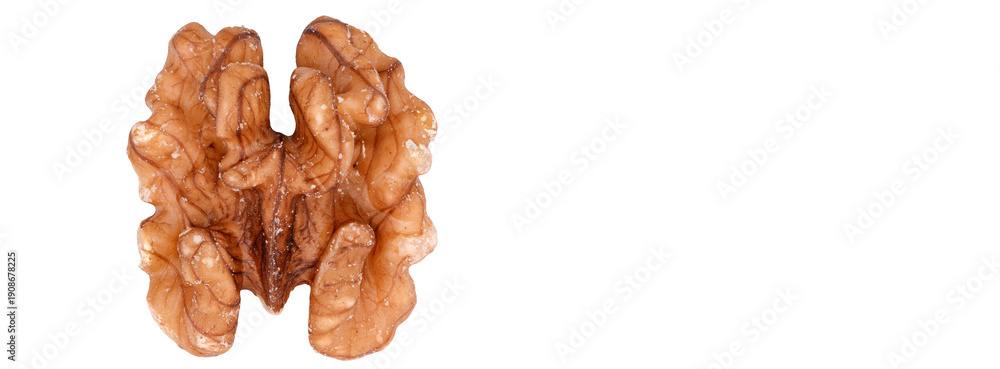 Fototapeta premium Walnut Halves Natural Walnuts Healthful Snack Kernel For Cooking And Baking