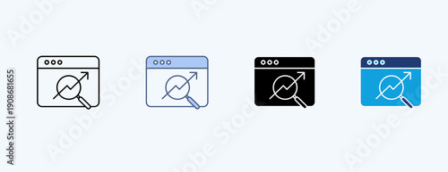 Seo Multiple Icon Illustration Vector