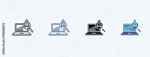Optimization Multiple Icon Illustration Vector