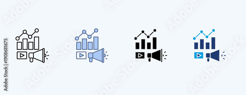Advertising Multiple Icon Illustration Vector