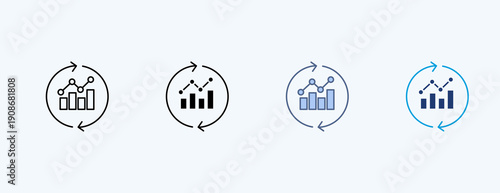 Analysis Multiple Icon Illustration Vector