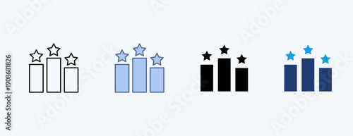 Ranking Multiple Icon Illustration Vector