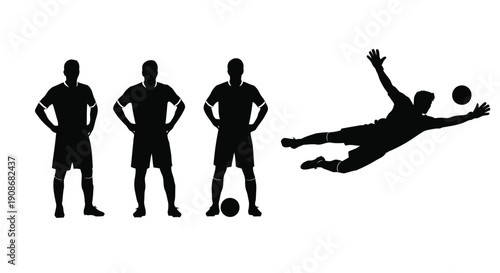 Artistic vector illustration featuring silhouettes of dancing people and human evolution through music, sports, and business