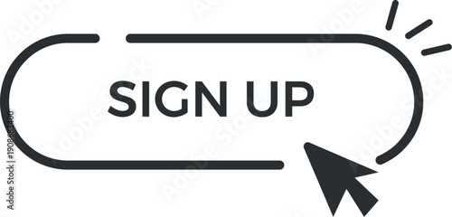Login and Sign-up Button Vector for Website and Mobile App UI Design.