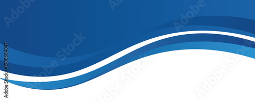 Abstract blue banner background. Graphic design banner pattern background template with dynamic curve shapes. Suit for business, cover, header, wallpaper, corporate, website, flyer