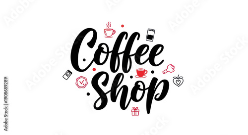 Coffee shop logo illustration design