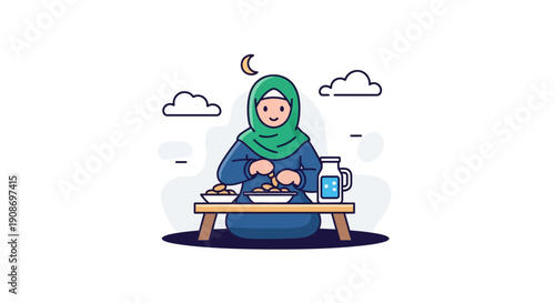 Women Eating Dinner Outdoors Under Night Sky