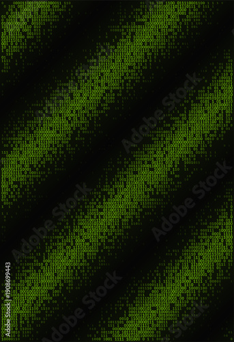 A sophisticated digital tapestry where luminous green bits flow through a dark void. This aesthetic visualization of data distribution captures the rhythmic pulse of a complex network, blending cybern