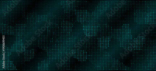 A sophisticated matrix of cyan binary code undulating in a fluid, wave-like pattern across a dark void. This visualization merges digital precision with organic motion, representing the rhythmic pulse