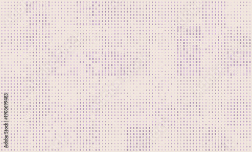 A clean, soft-toned digital landscape featuring lavender and violet binary digits on a pale cream background. This elegant visualization offers a sophisticated, breathable take on technical data strea
