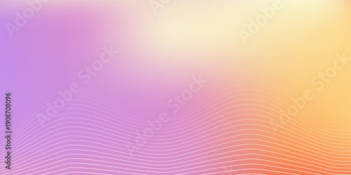 Colorfull background and white flow lines effect