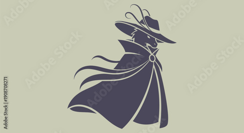 Stylized insect spy silhouette vector