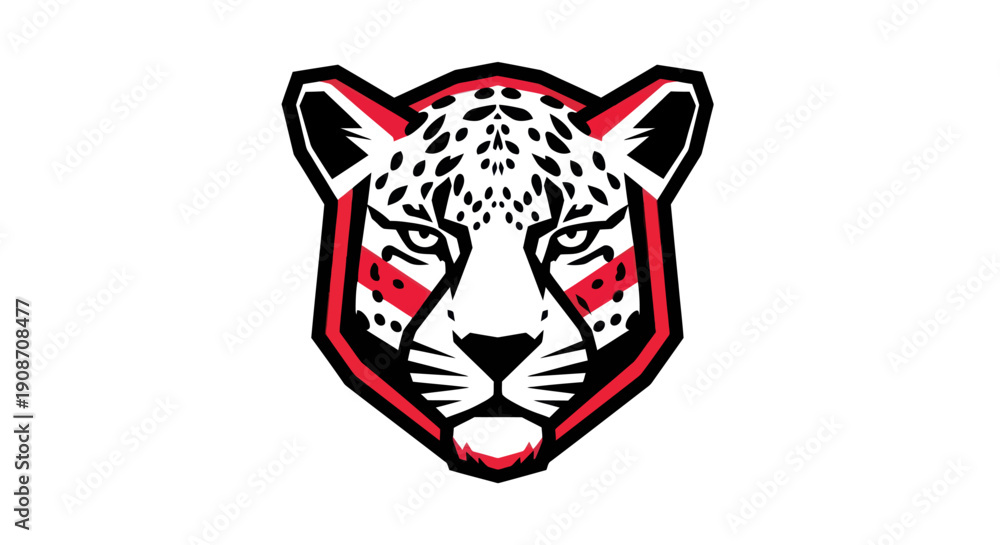 Obraz premium Stylized leopard head design