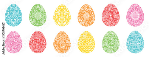 Colorful easter eggs