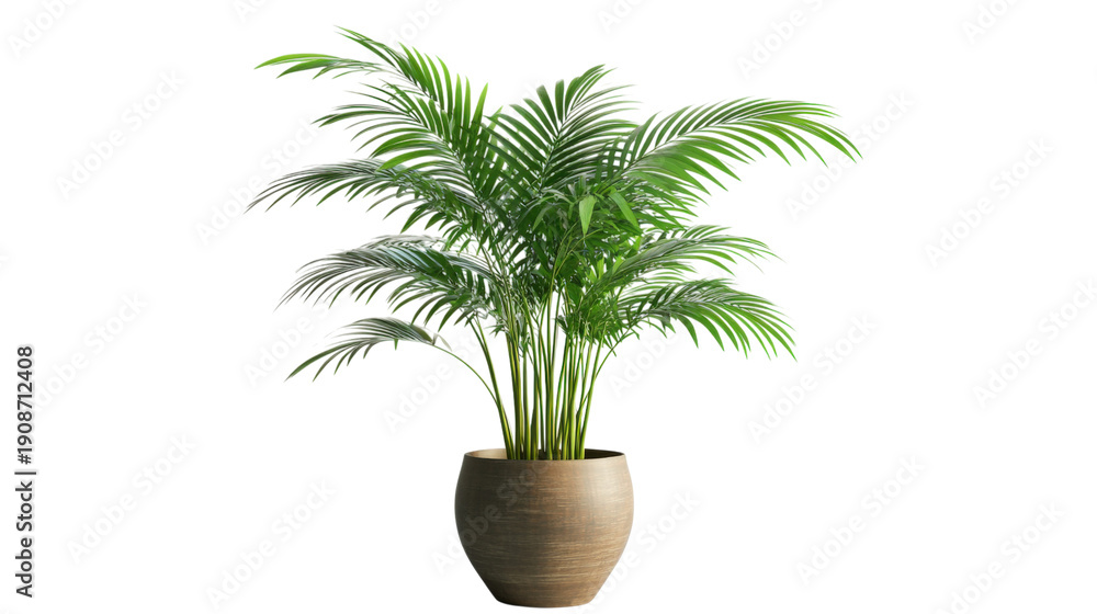 Obraz premium A large palm tree is in a brown pot
