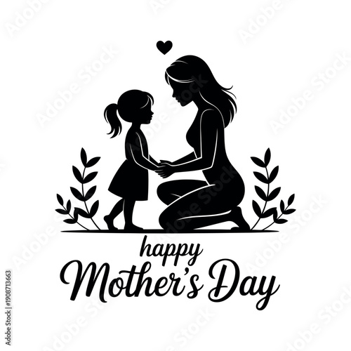 A mother and daughter celebrate Happy Mother's Day together