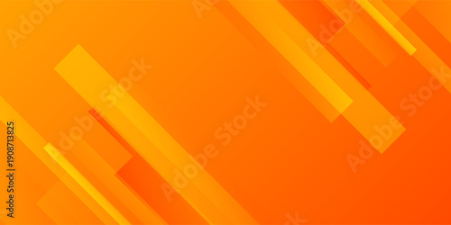 Abstract simple shapes yellow and orange warm tone background. Curve lines lighting and bright element vector design