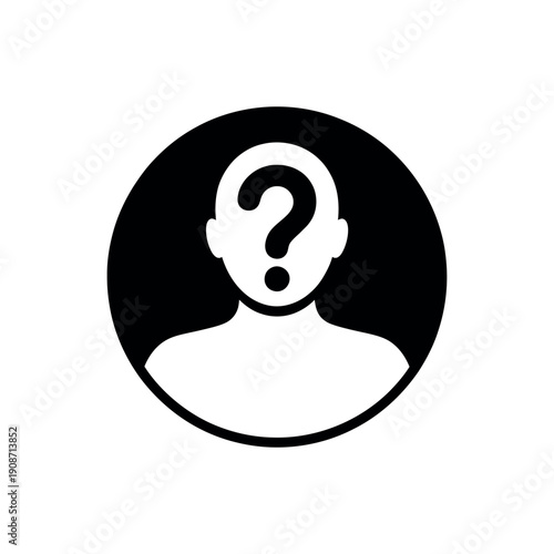 A mysterious person with a question mark on their face