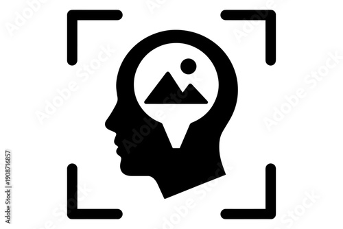 conceptual representation of thought process, capturing imagery and envisioning concepts in sharp clarity