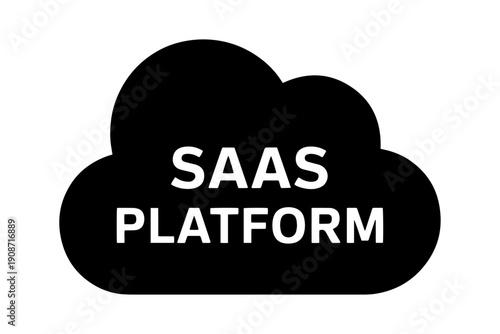 SAAS platform cloud logo representing innovative technology and software as a service business 