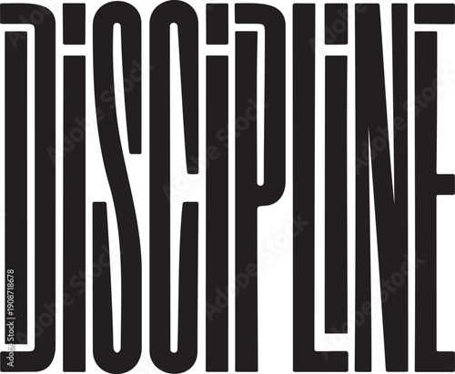 Discipline Bold Typography Motivational T Shirt Design