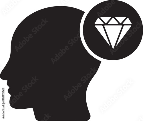 Diamond Symbolizing Brilliance and Value in Human Mind