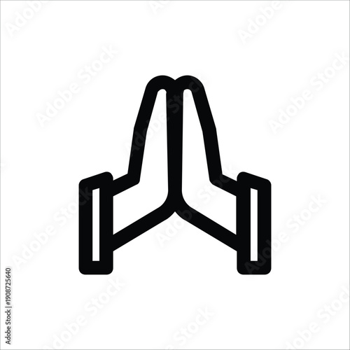 Hands Praying Icon - Islamic Dua and Supplication Gesture