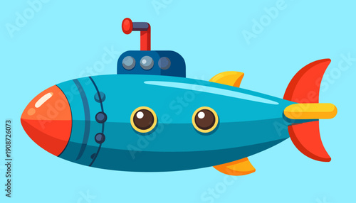 Cartoon Submarine Illustration